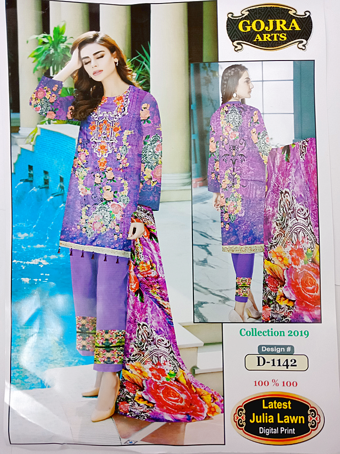 Latest Julia Lawn Suit D-1142
